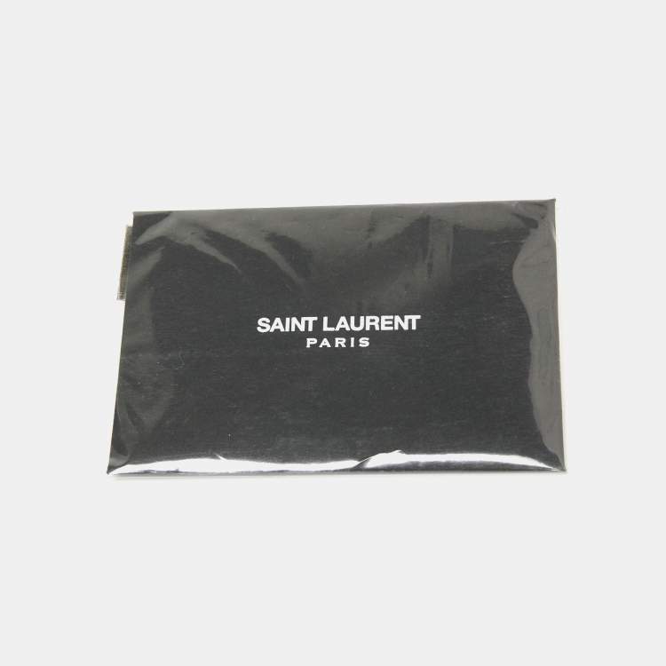 Pre Owned Saint Laurent Burgundy Leather Small Rive Gauche Cabas Tote