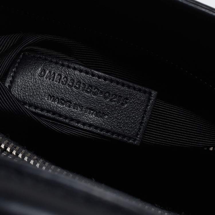 Pre Owned Saint Laurent Black Python Embossed and Leather Small Sac De Jour Tote