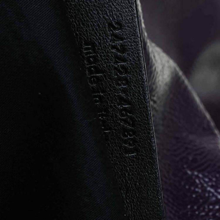 Pre Owned Saint Laurent Paris Purple Patent Leather Multy Hobo