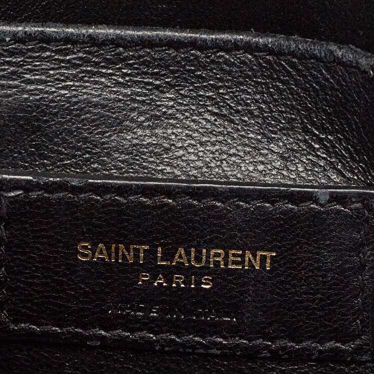 Pre Owned Saint Laurent Black Leather Nano Classic Sac De Jour Tote