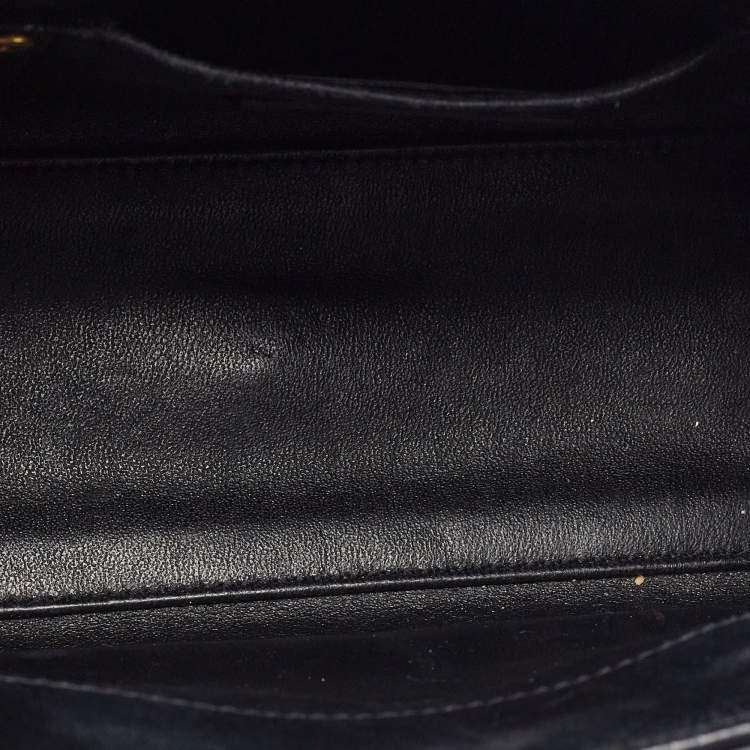 Pre Owned Saint Laurent Black Leather Nano Classic Sac De Jour Tote