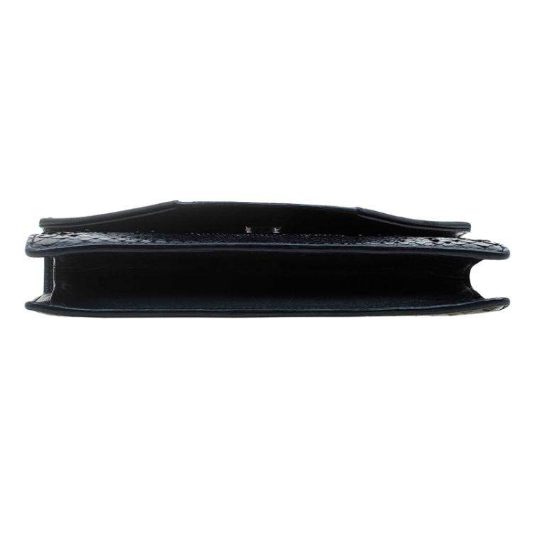 Pre Owned Saint Laurent Paris Black Python Betty Shoulder Bag