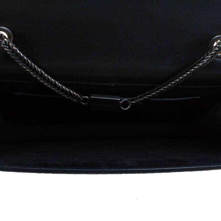 Pre Owned Saint Laurent Paris Black Python Betty Shoulder Bag