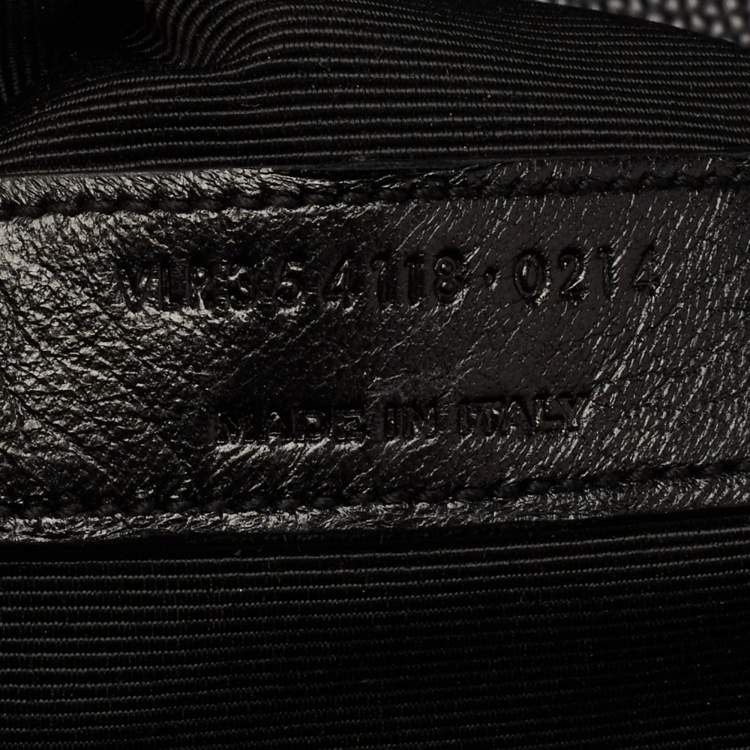 Pre Owned Saint Laurent Black Matelasse Leather Large Cassandre Flap Bag