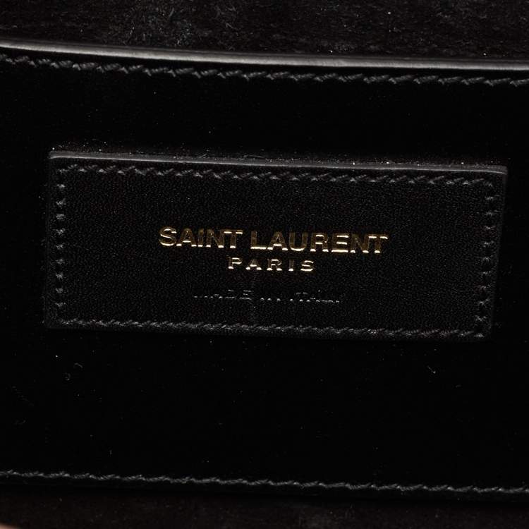 Pre Owned Saint Laurent Black Leather Medium Kate Tassel Shoulder Bag
