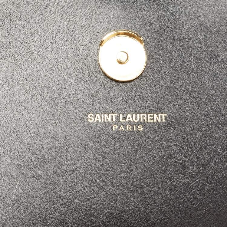 Pre Owned Saint Laurent Black Leather Medium Kate Tassel Shoulder Bag