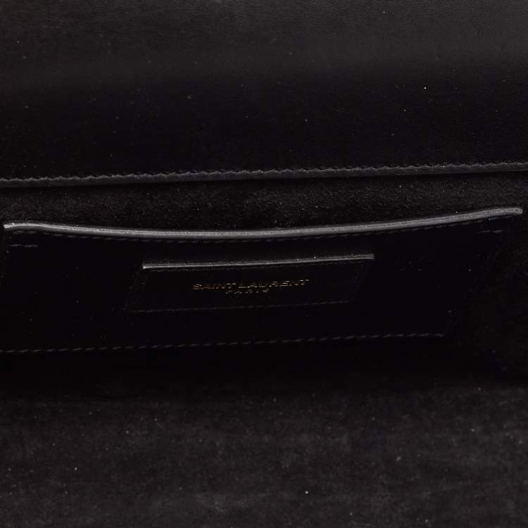 Pre Owned Saint Laurent Black Leather Medium Kate Tassel Shoulder Bag