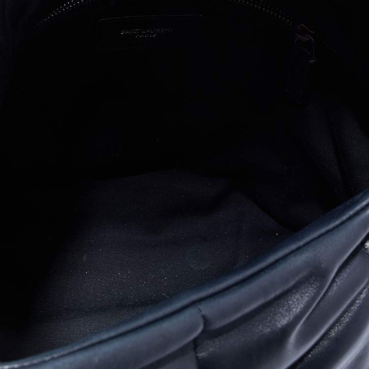 Pre Owned Saint Laurent Black Puffer Leather Medium Loulou Shoulder Bag