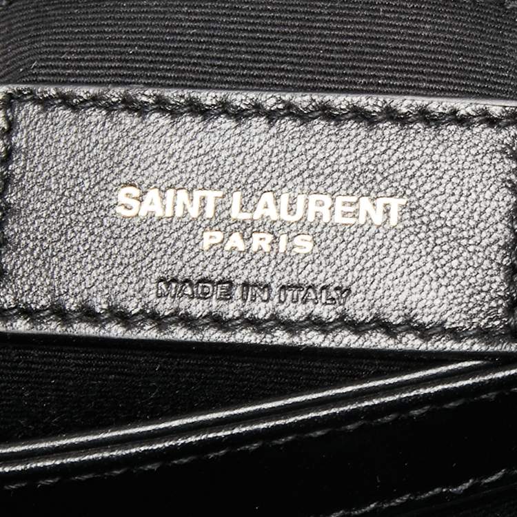 Pre Owned Saint Laurent Black Quilted Leather Toy Loulou Crossbody Bag