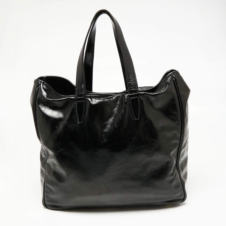 Pre Owned Yves Saint Laurent Black Leather Tote