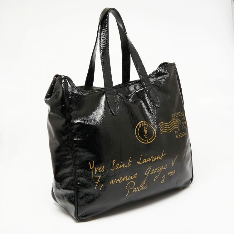 Pre Owned Yves Saint Laurent Black Leather Tote
