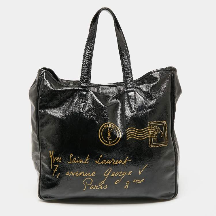 Pre Owned Yves Saint Laurent Black Leather Tote