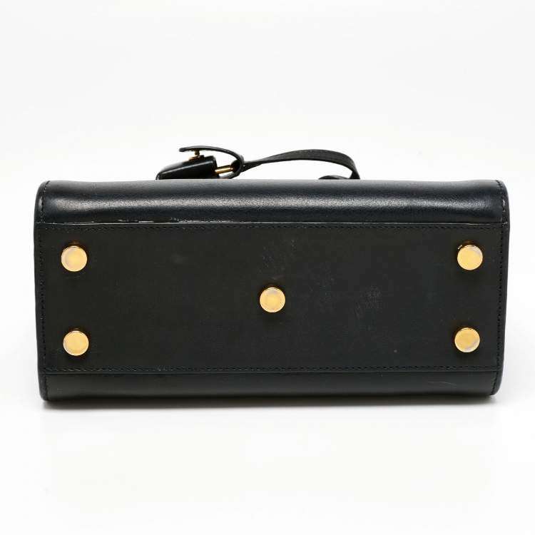 Pre Owned Saint Laurent Black Leather Nano Classic Sac De Jour Tote