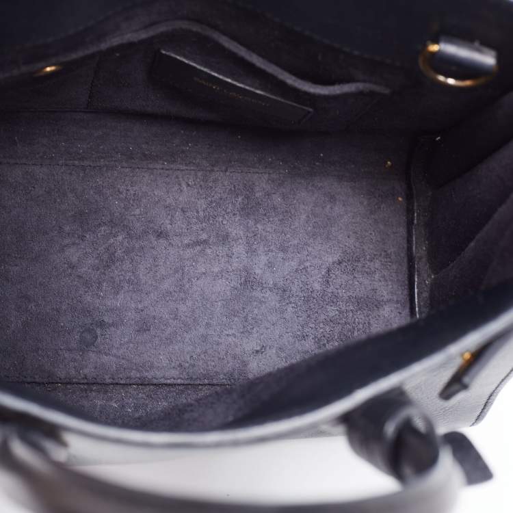 Pre Owned Saint Laurent Black Leather Nano Classic Sac De Jour Tote