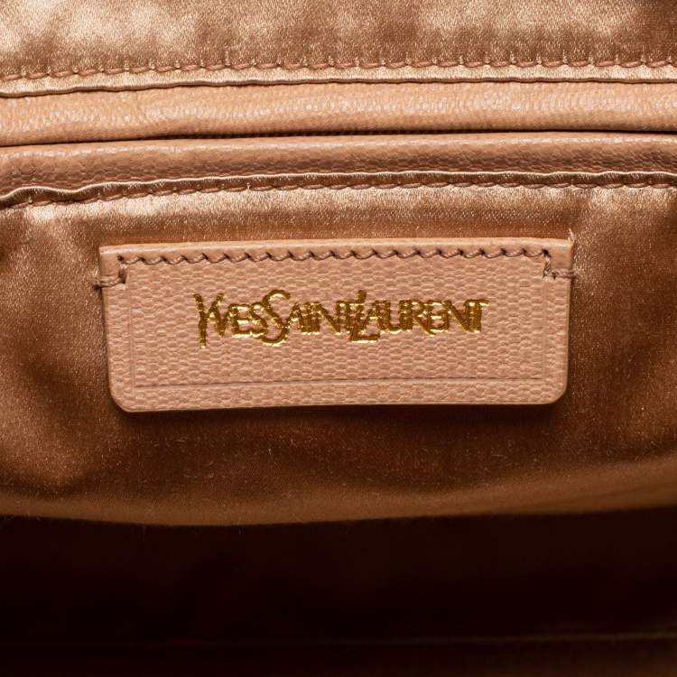 Pre Owned Yves Saint Laurent Nude Beige Leather Medium Cabas Chyc Tote