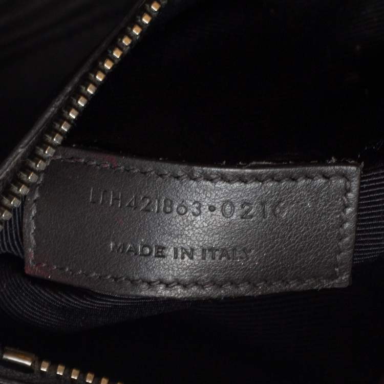 Pre Owned Saint Laurent Dark Grey Leather Baby Classic Sac De Jour Tote