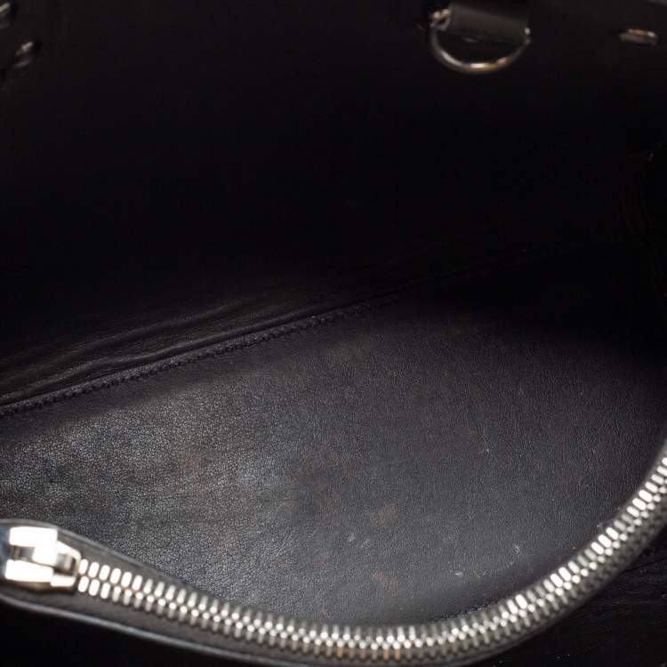 Pre Owned Saint Laurent Dark Grey Leather Baby Classic Sac De Jour Tote
