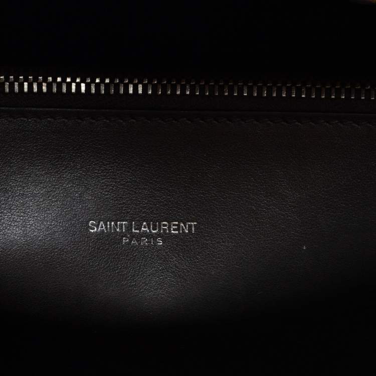 Pre Owned Saint Laurent Dark Grey Leather Baby Classic Sac De Jour Tote