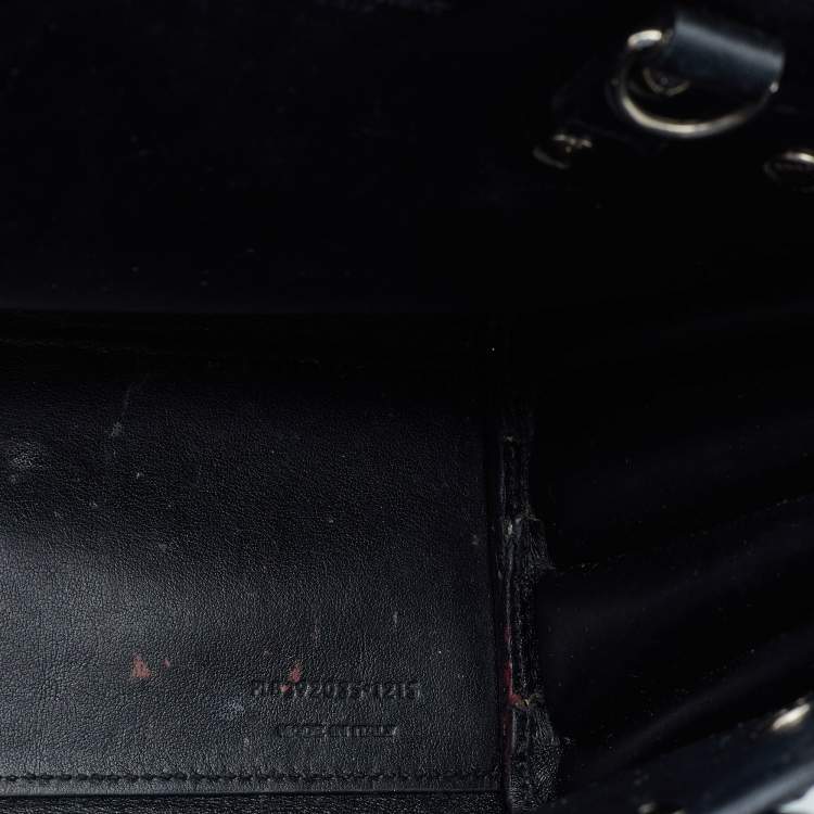 Pre Owned Saint Laurent Black/Beige Python Embossed and Leather Nano Classic Sac De Jour Tote