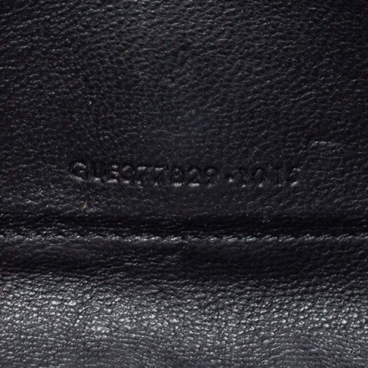 Pre Owned Saint Laurent Metallic Silver Leather Monogram Wallet on Chain