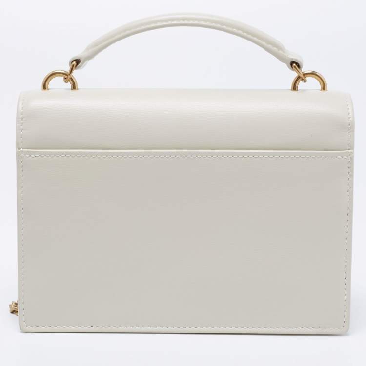 Pre Owned Saint Laurent Off White Leather Sunset Chain Bag