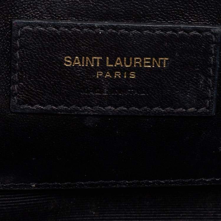 Pre Owned Saint Laurent Beige Monogram Leather Kate Shoulder Bag