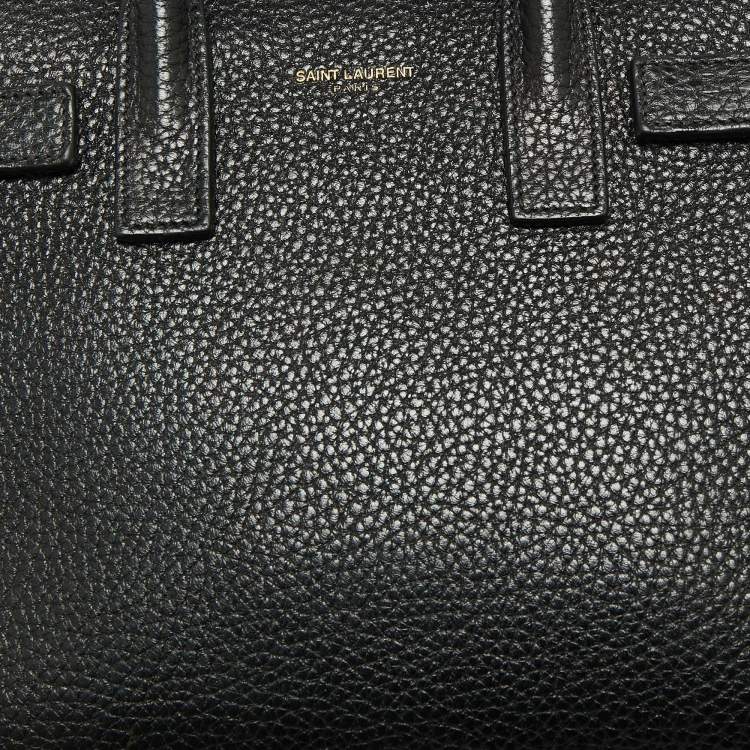 Pre Owned Saint Laurent Black Leather Nano Classic Sac De Jour Tote