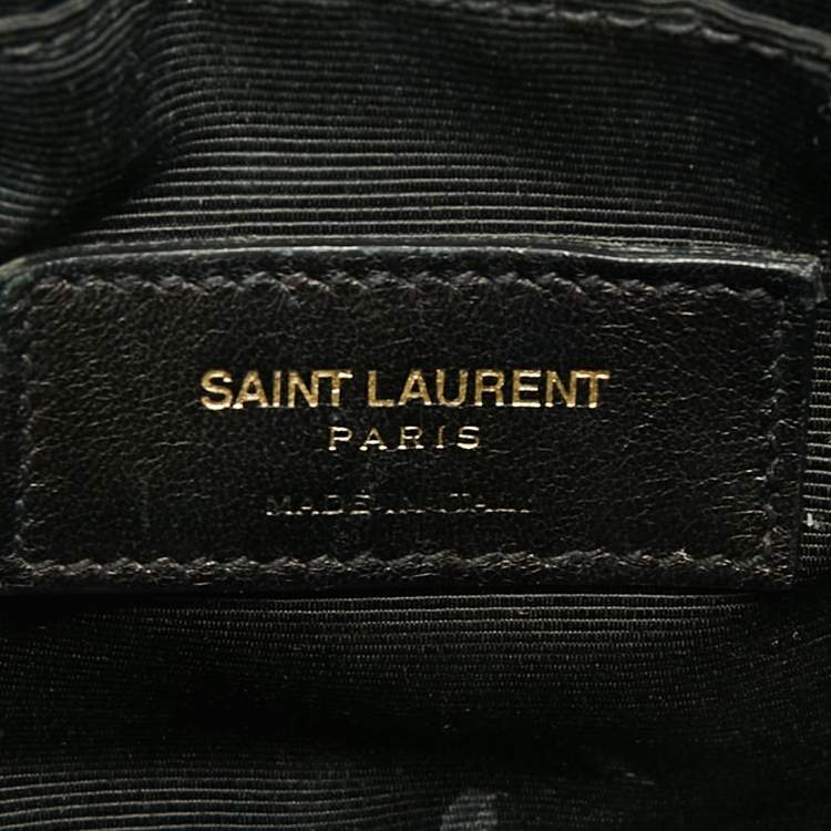 Pre Owned Saint Laurent Black Leather Nano Classic Sac De Jour Tote