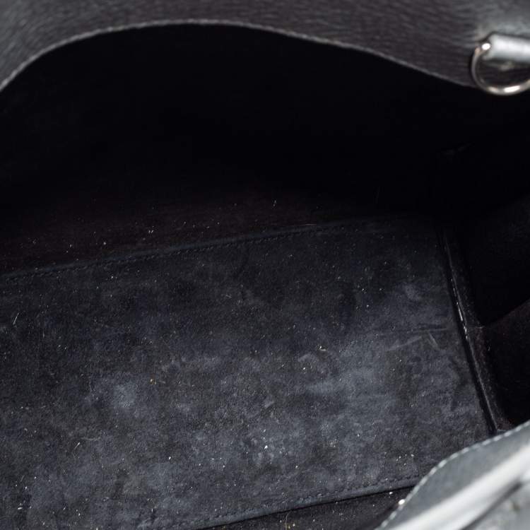 Pre Owned Saint Laurent Metallic Silver Leather Baby Classic Sac De Jour Tote