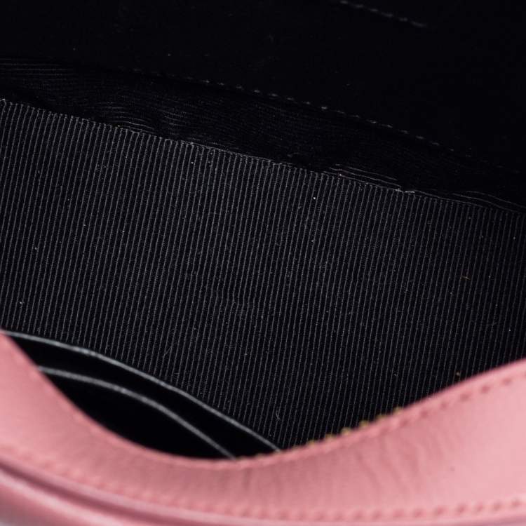 Pre Owned Saint Laurent Nude Pink Leather Classic Monogram Camera Bag