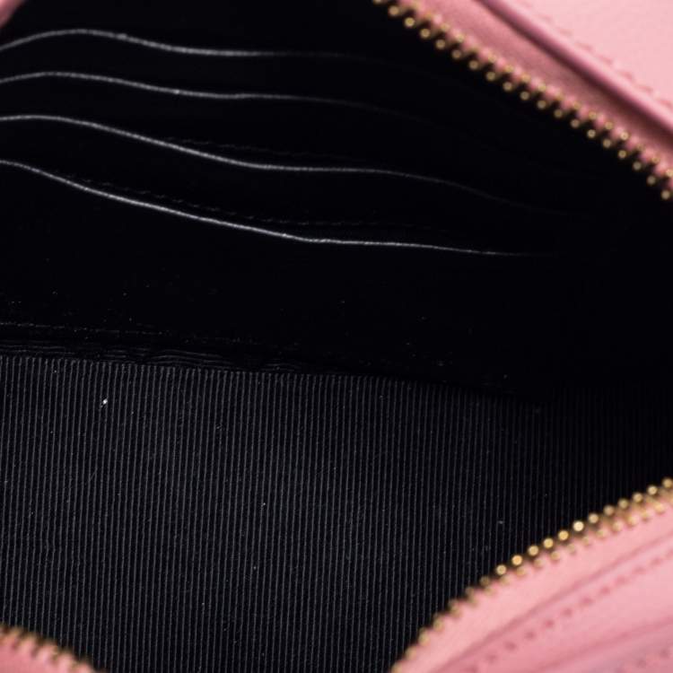 Pre Owned Saint Laurent Nude Pink Leather Classic Monogram Camera Bag