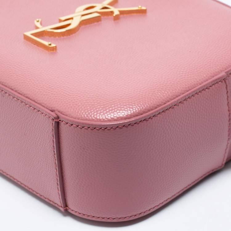 Pre Owned Saint Laurent Nude Pink Leather Classic Monogram Camera Bag
