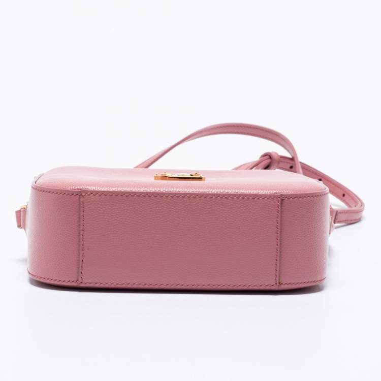Pre Owned Saint Laurent Nude Pink Leather Classic Monogram Camera Bag