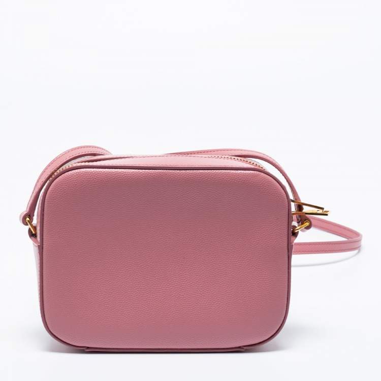 Pre Owned Saint Laurent Nude Pink Leather Classic Monogram Camera Bag