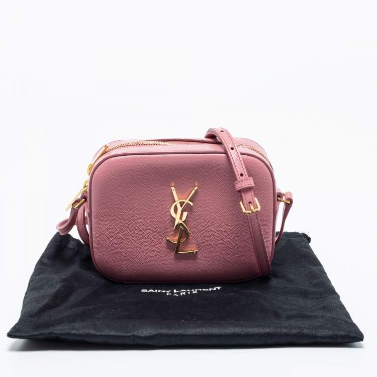 Pre Owned Saint Laurent Nude Pink Leather Classic Monogram Camera Bag