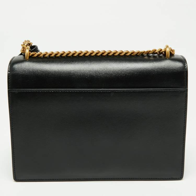 Pre Owned Saint Laurent Black Leather Medium Sunset Shoulder Bag
