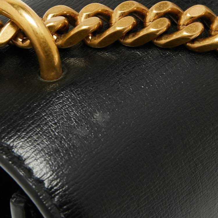 Pre Owned Saint Laurent Black Leather Medium Sunset Shoulder Bag