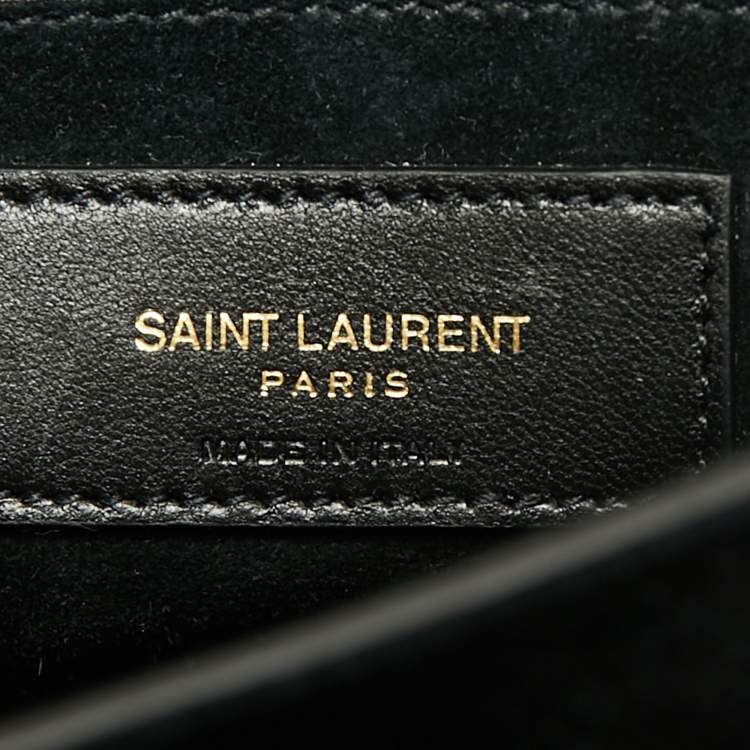Pre Owned Saint Laurent Black Leather Medium Sunset Shoulder Bag