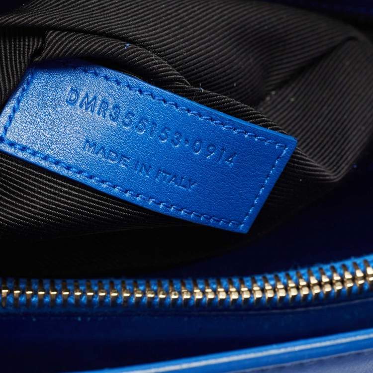 Pre Owned Saint Laurent Blue Leather Small Classic Sac De Jour Tote