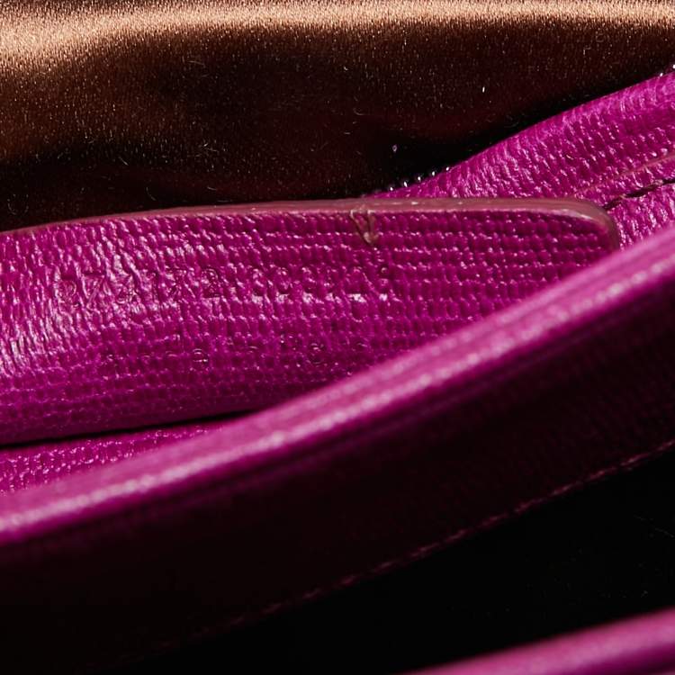Pre Owned Saint Laurent Paris Magenta Leather Ligne Y Shoulder Bag