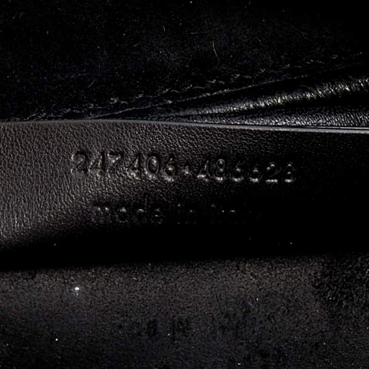 Pre Owned Yves Saint Laurent Black Textured Leather Large Chyc Shoulder Bag