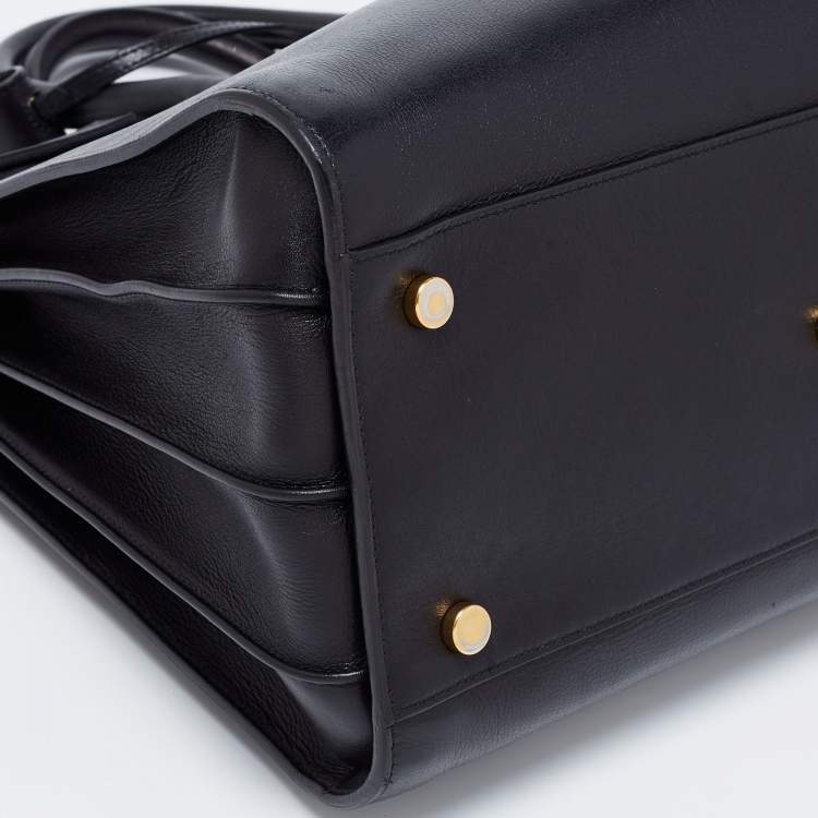 Pre Owned Saint Laurent Black Leather Small Classic Sac De Jour Tote