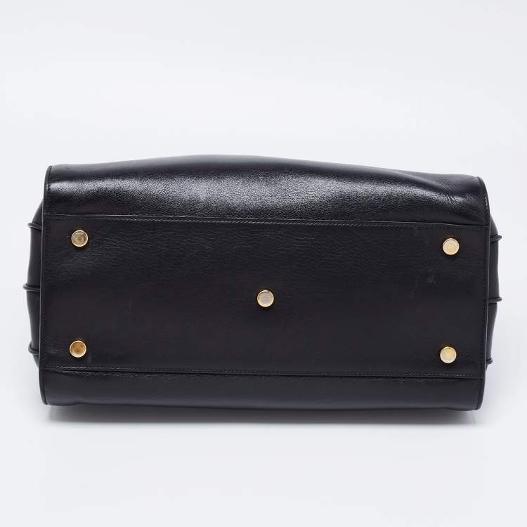 Pre Owned Saint Laurent Black Leather Small Classic Sac De Jour Tote