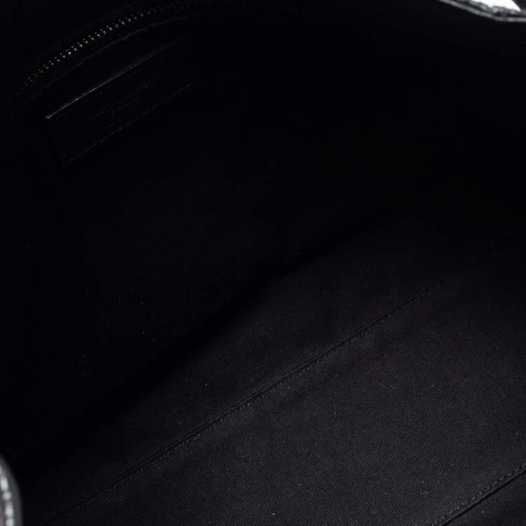 Pre Owned Saint Laurent Black Crinkled Leather Niki Tote