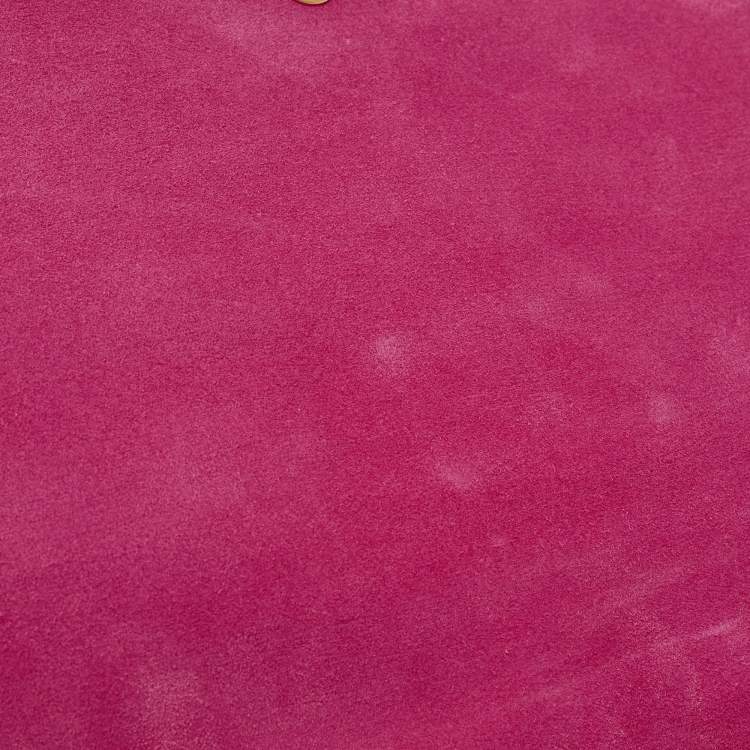 Pre Owned Saint Laurent Pink Leather Medium Chyc Flap Bag