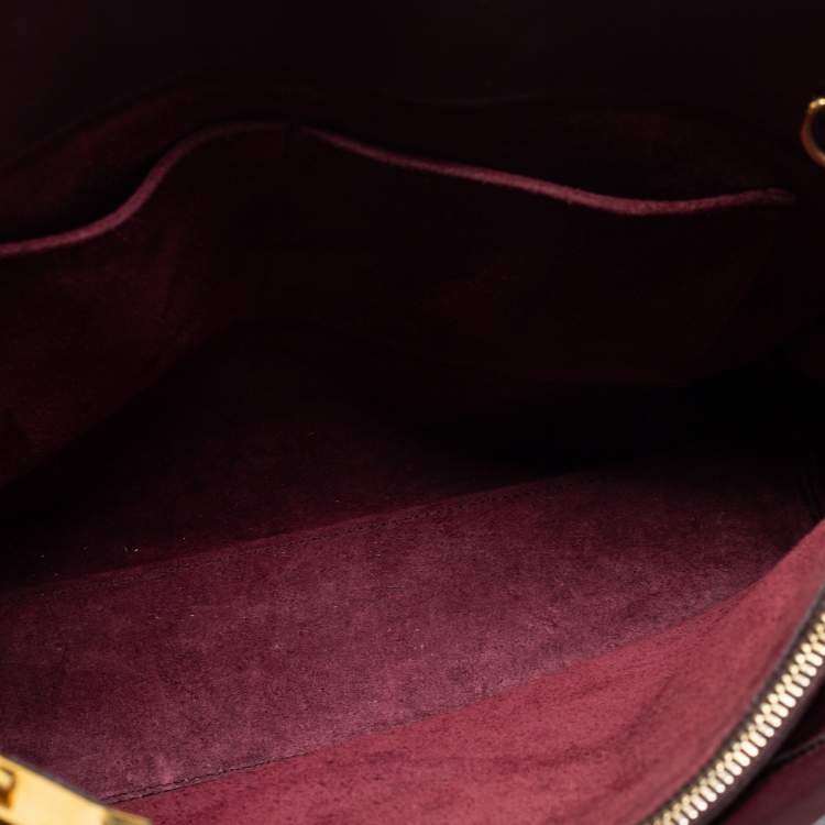 Pre Owned Saint Laurent Burgundy Leather Small Classic Sac De Jour Tote