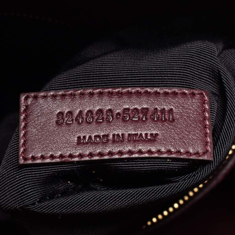 Pre Owned Saint Laurent Burgundy Leather Small Classic Sac De Jour Tote