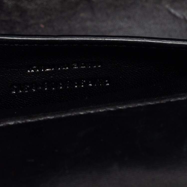 Pre Owned Saint Laurent Black Quilted Leather Monogram Envelope Shoulder Bag