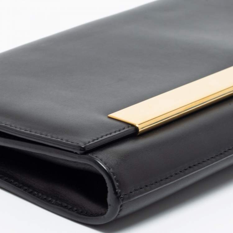 مملوكة مسبقًا Saint Laurent Black Leather Lutetia Clutch 
