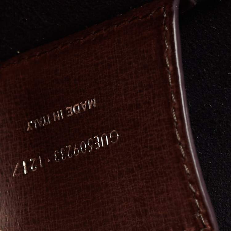 Pre Owned Saint Laurent Brown Perforated Leather East/West Tote